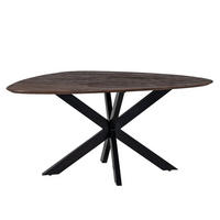 ESSTISCH, dreieckig aus Mangoholz 130cm, braun - Braun, Holz (160/120/76cm) - Giga Meubel