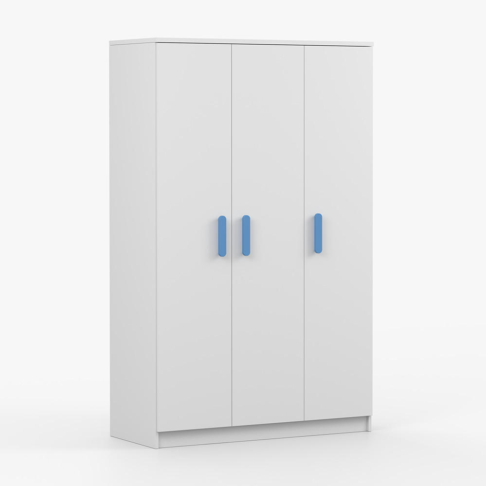 imoebel24 Kleiderschrank Weiß 120x194x50 cm