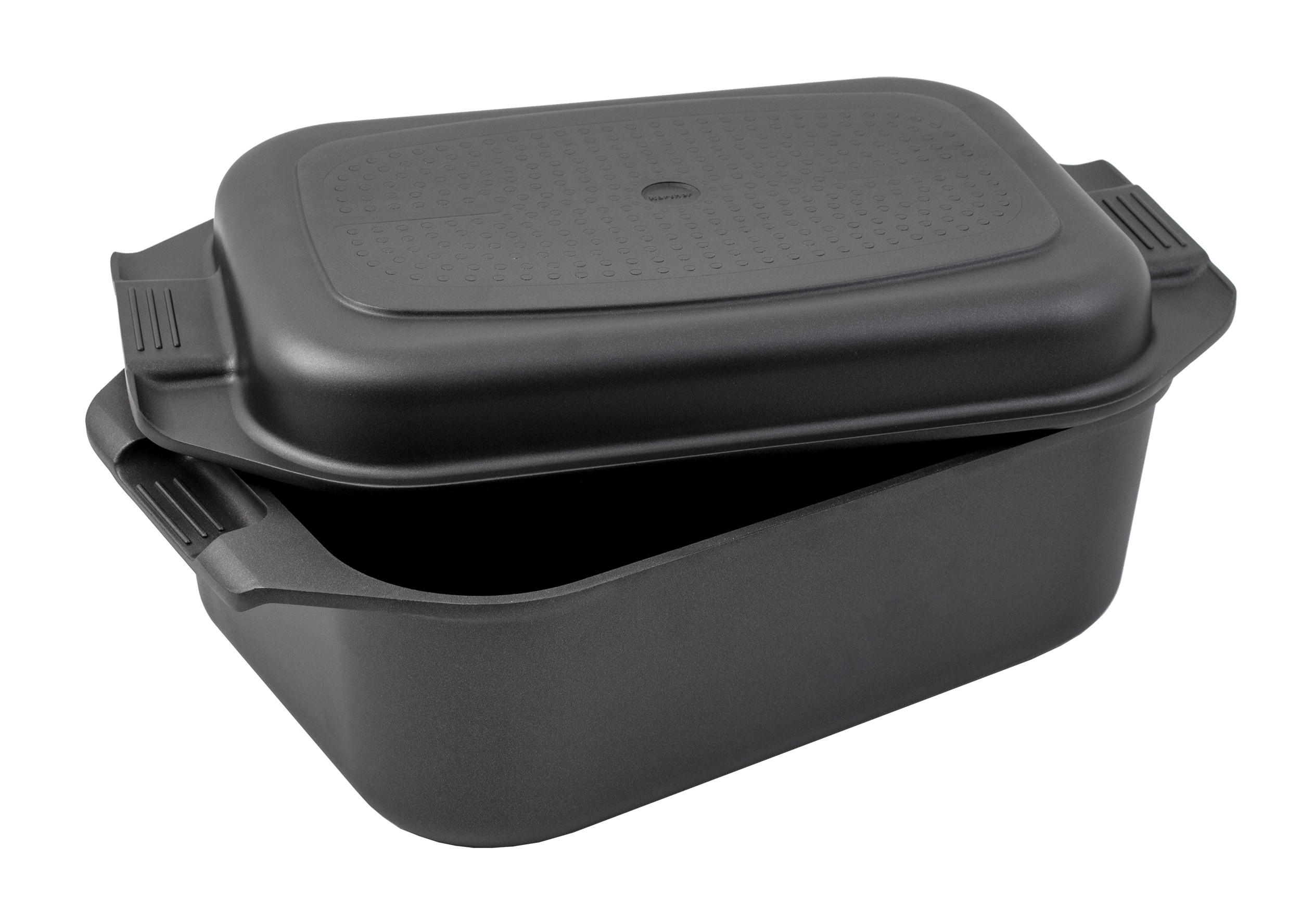 BRÄTER 2in1, Aluguss, Induktion, 8,7 Liter, Induktion, inkl. Topfhandschuhen - Schwarz, Metall (42/25.5/12cm) - Karcher