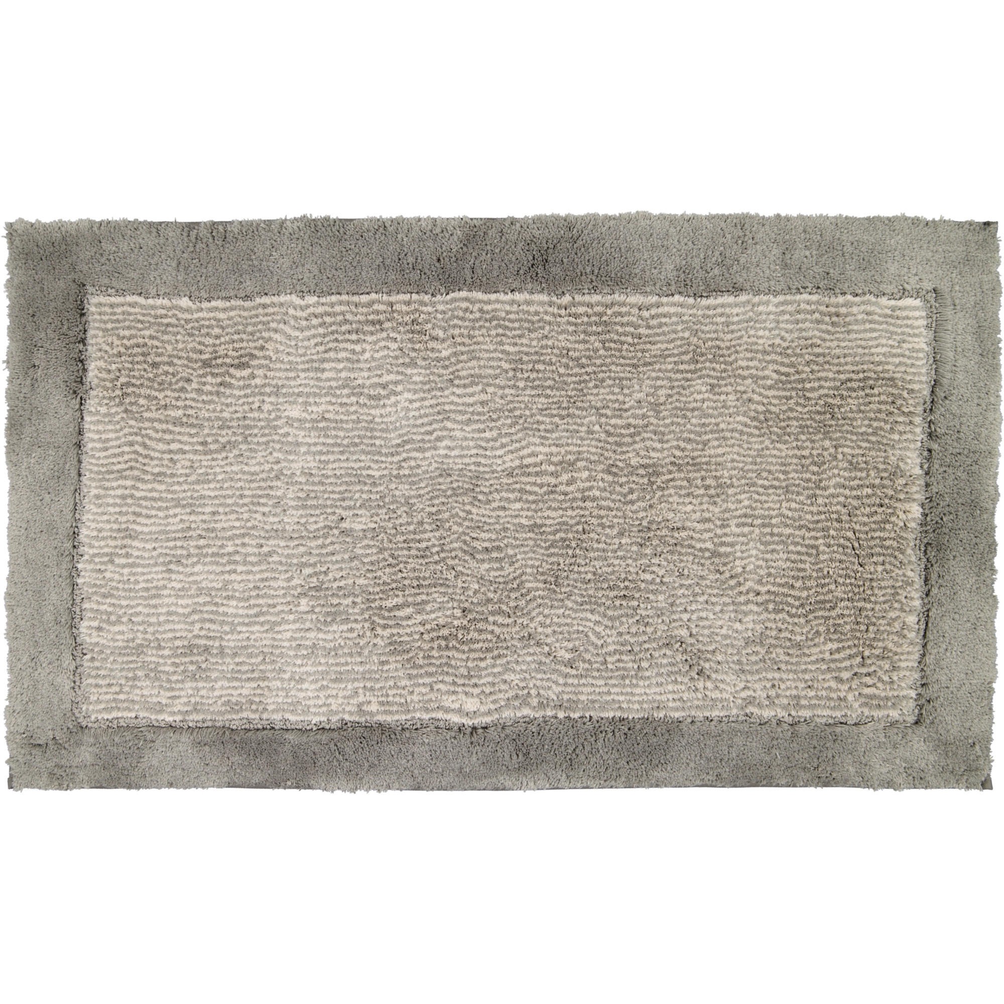 BADTEPPICHE LUXURY HOME TWO-TONE 590 GRAPHIT - 70 - Grau, Textil (70/120cm) - Cawö