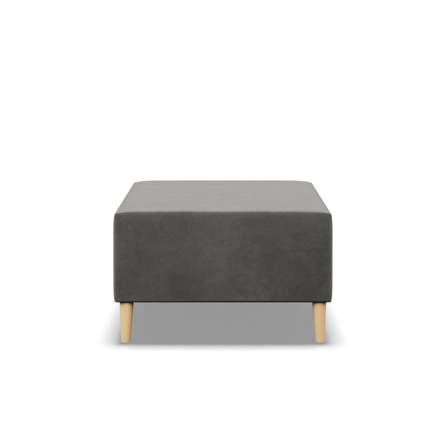 SITZPOUF 70 X 70 BLANK, Hellgrau - Hellgrau, Textil (71/40/71cm)