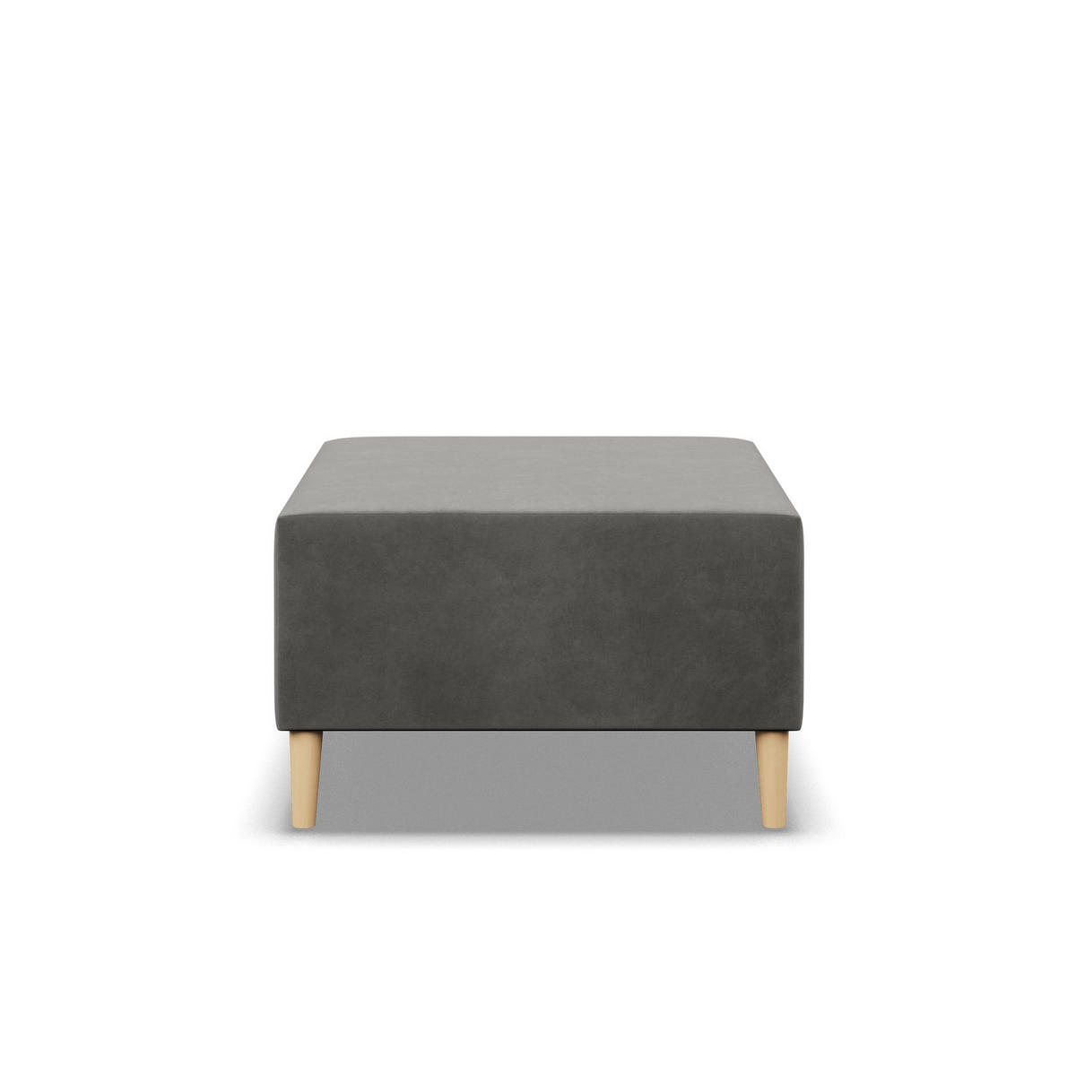 SITZPOUF 70 X 70 BLANK, Hellgrau - Hellgrau, Textil (71/40/71cm)