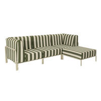 GARTENSOFA mit 4 Sitzplätzen, Khakigrün - Grün, Textil - Oviala