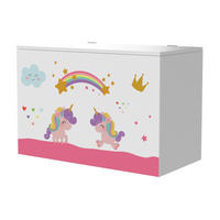 HRACÍ PŘÍSTROJ Oleiros - bílá/růžová, kompozitní dřevo (60/30cm) - [en.casa]