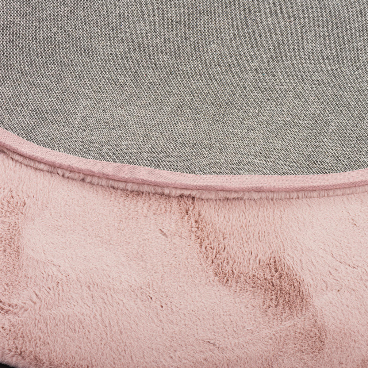 FELLTEPPICH LUXUS SUPER SOFT PLUSH RUND - Altrosa, Textil (160/160cm) - Pergamon