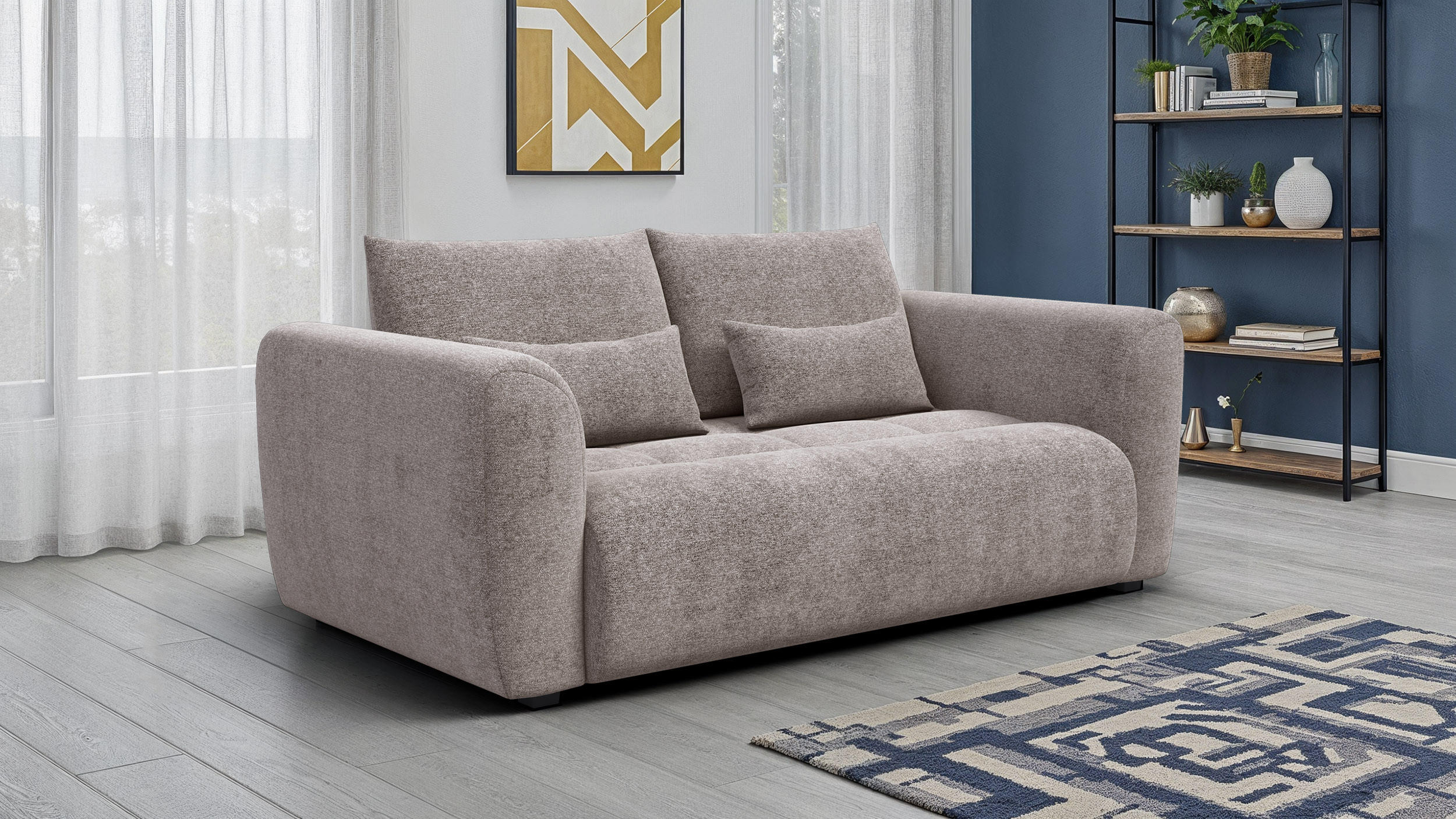 Thumbnail - Courtois Laville Sofa, Beige, Textil, 3-Sitzer, 214x94x114 cm, Wohnzimmer, Sofas & Couches, Sofas, 3-Sitzer Sofas