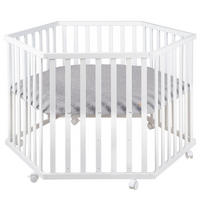 LAUFGITTER 6-eckig, roba Style grau - Weiß, Holzwerkstoff (118.5/72.5/103.5cm) - Roba