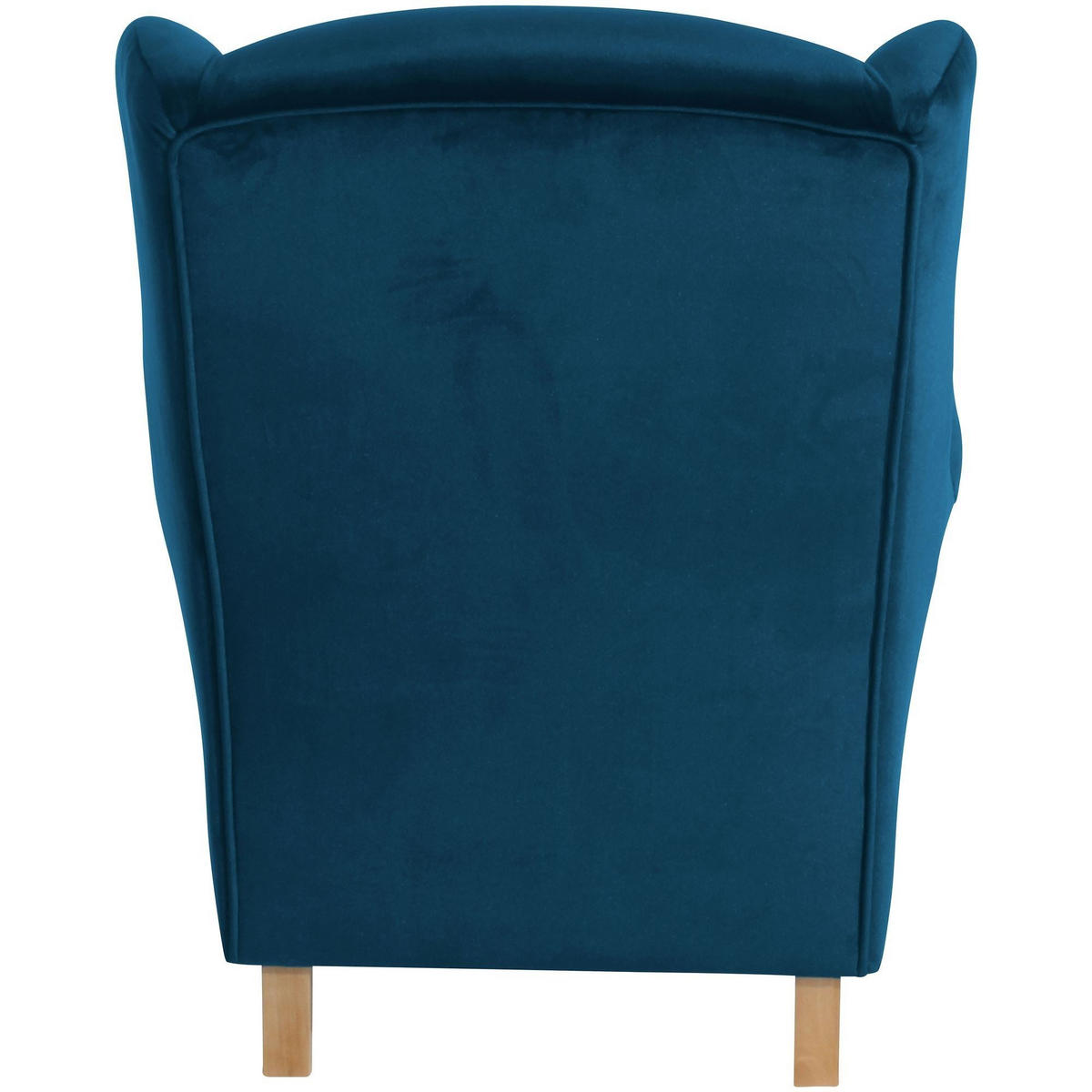OHRENSESSEL Karlen Bezug Samtvelours Buche natur / petrol - Buchefarben/Petrol, Kunststoff (86/103/77cm) - 58aufmkessel