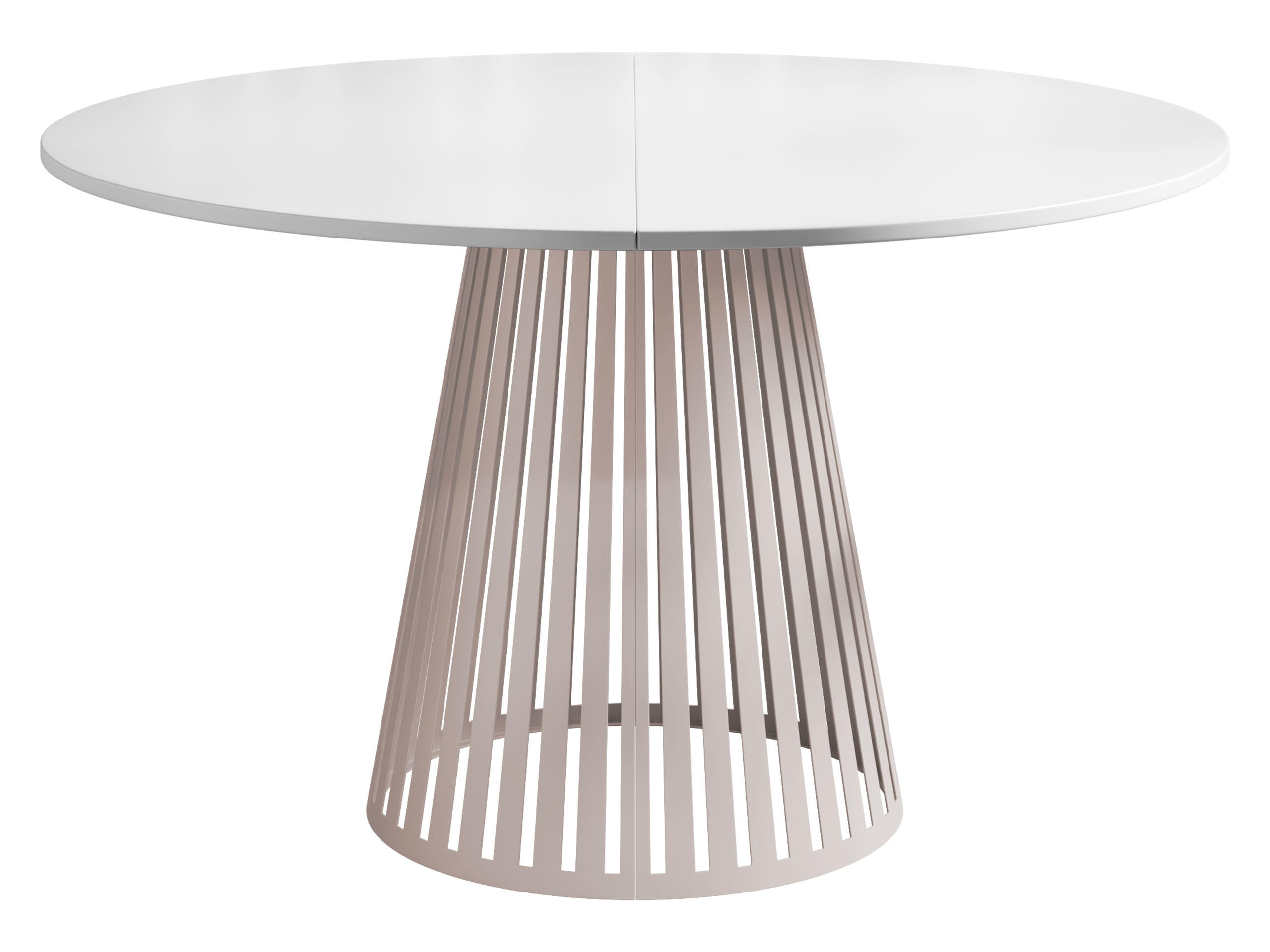 ESSTISCH ausziehbar Cone Cashmere 100 - Kaschmir/Weiß, Holzwerkstoff/Metall (100/100/76cm) - MIRJAN24