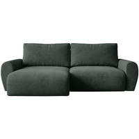 ECKSCHLAFSOFA Poss L grün links - Grün, Textil (253/153cm) - Beautysofa