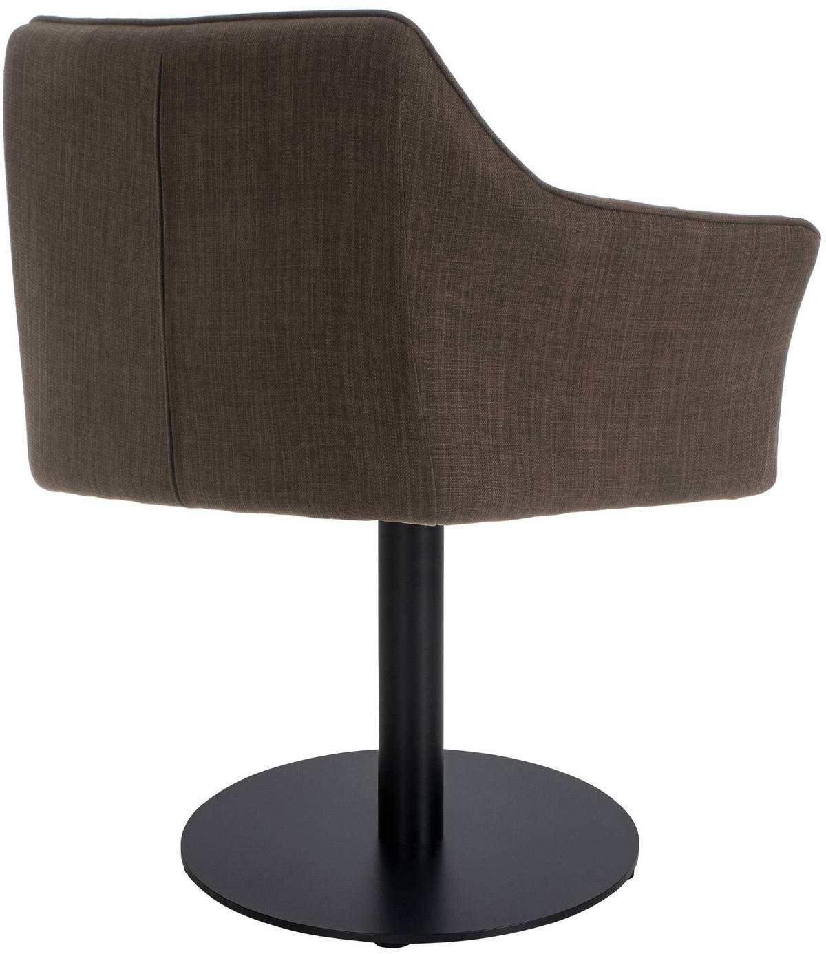 SESSEL Stoff braun - Schwarz/Braun, Textil/Metall (64/75/48cm) - CLP