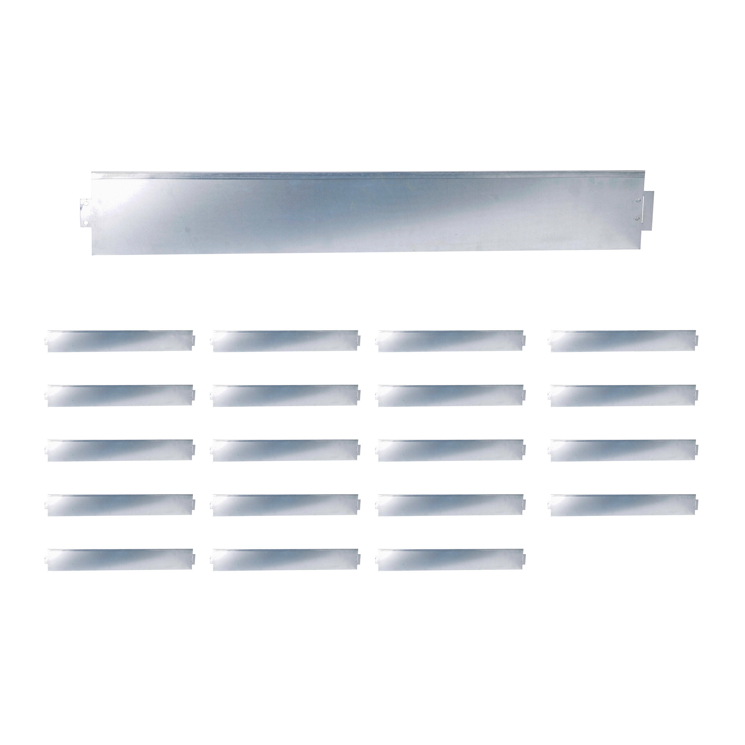 Relaxdays Rasenkante Silber 100x15x0.05 cm