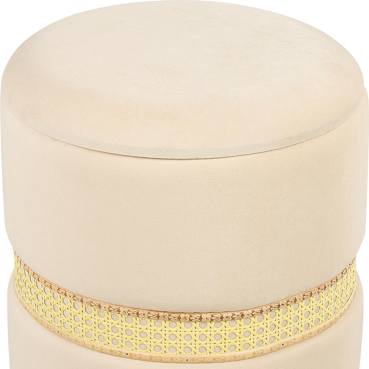 POUF Medford 30-34/30-34/38-43 cm - Beige, Textil (30/38/30cm) - Beliani