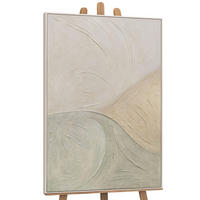 GEMÄLDE Spuren des Regens Schattenfugenrahmen Beige 140x100 cm - Beige, Holz (140/100cm) - YS-art gallery