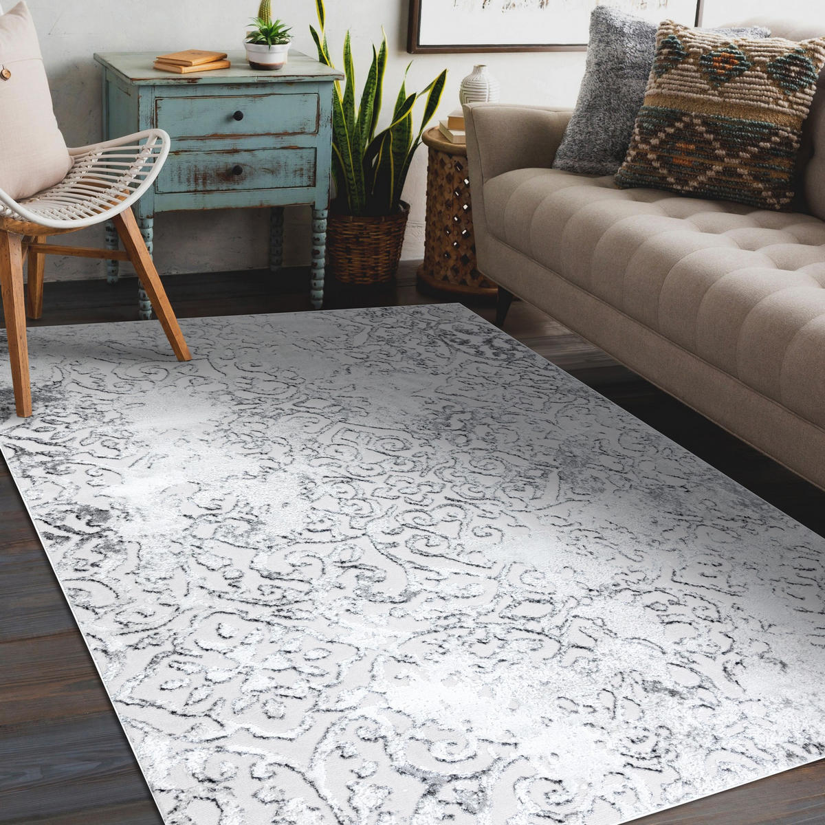 TEPPICH Mefe 140/190 cm - Grau, Textil (140/190cm) - rugsX