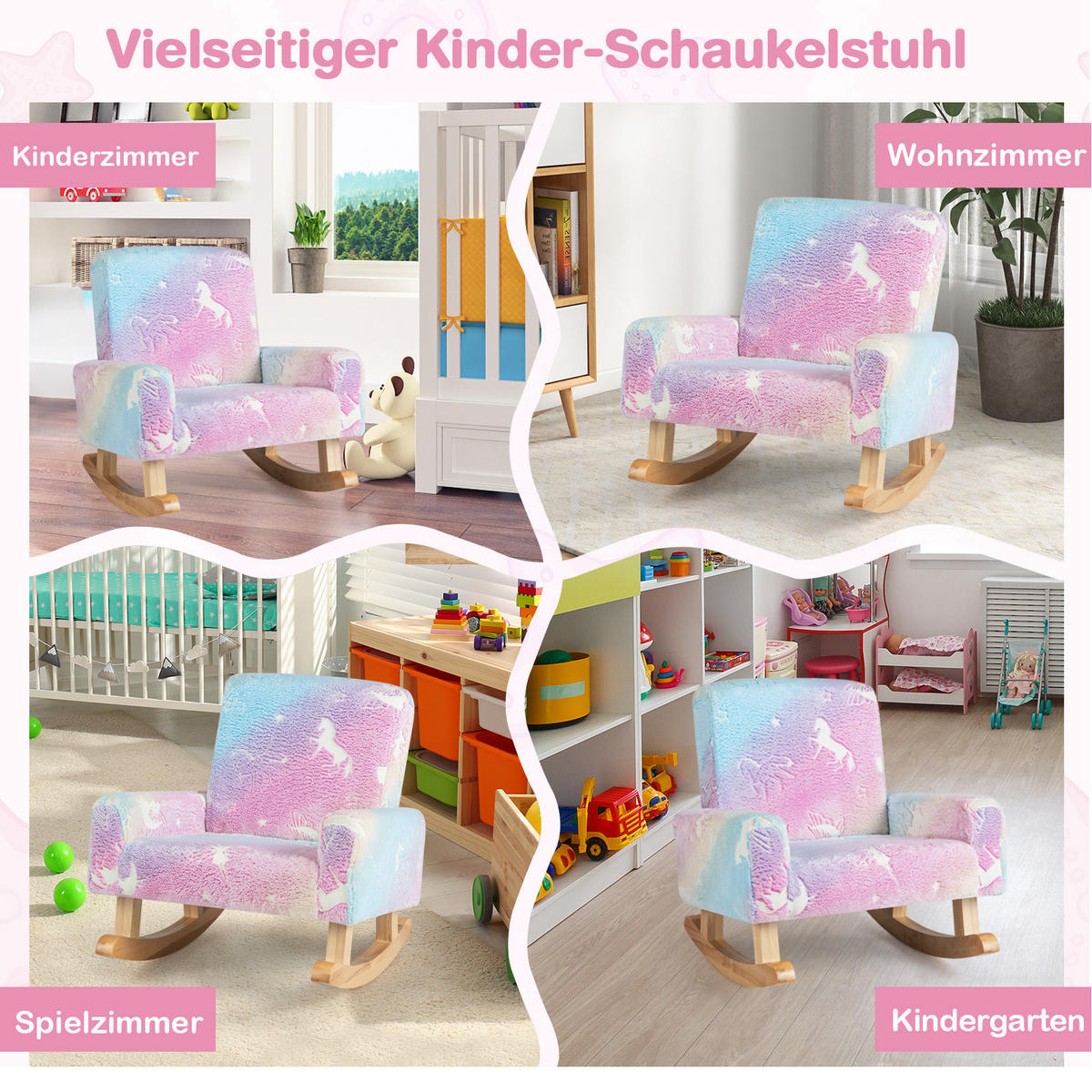 KINDERSOFA 50cm Mehrfarbig - Multicolor, Textil (49/50/56cm) - COSTWAY