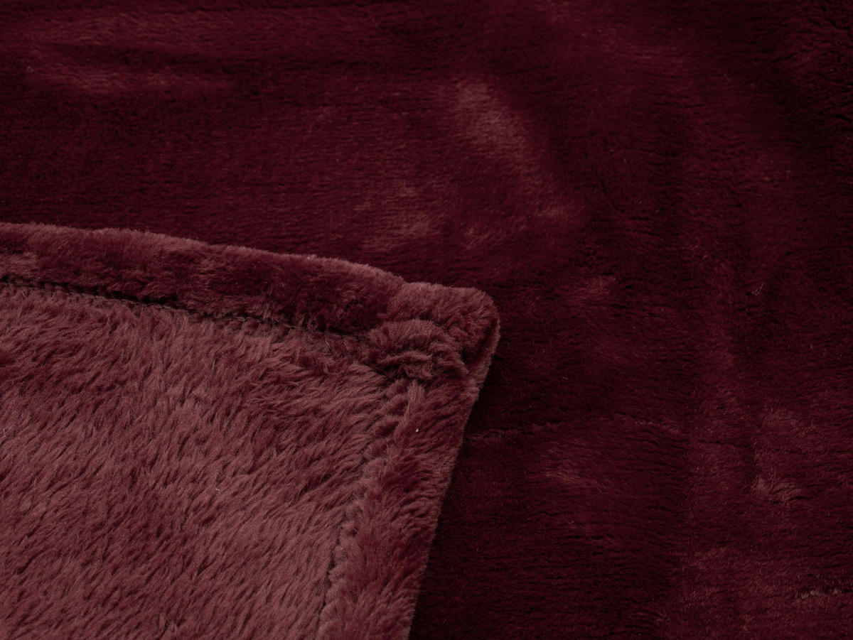 KUSCHELDECKE, 150x200 cm, 100% Polyester, Rot - Bordeaux, Textil (150/200cm) - Zollner