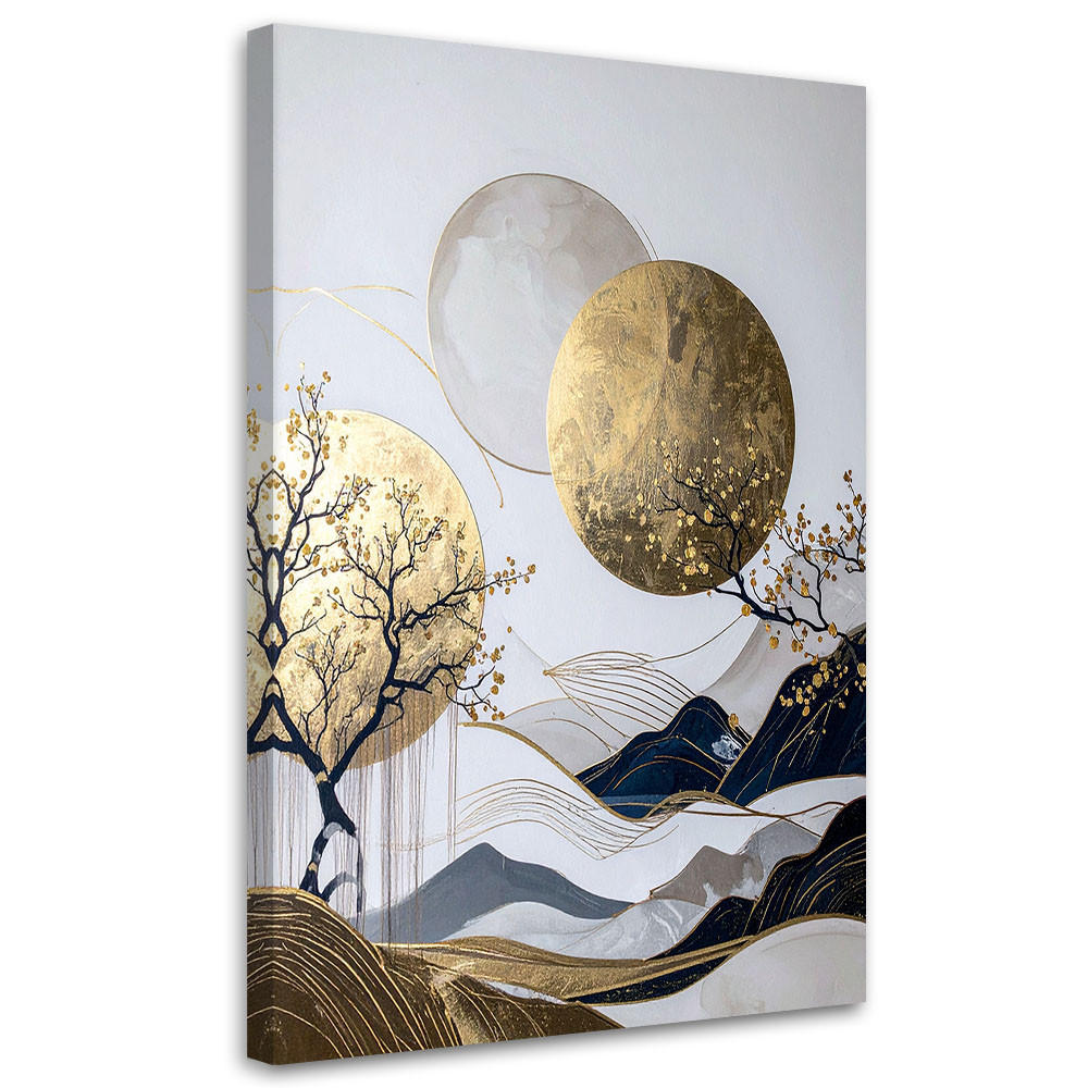 Feeby Leinwandbild, Gold 40x60 cm