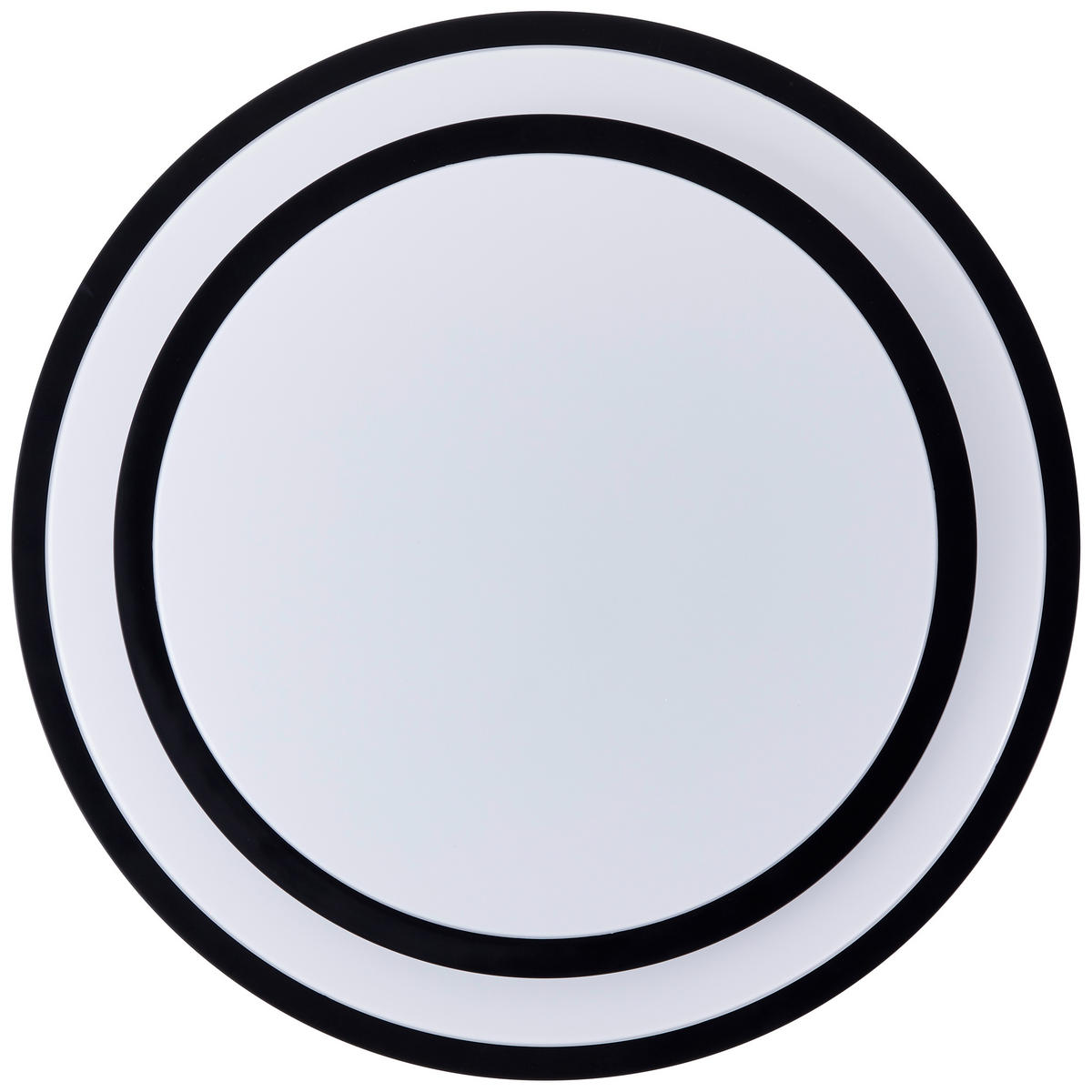 WANDLEUCHTE Luciano Schwarz/Weiß 49,5/49,5/7 cm - Multicolor, Metall (49.5/7/49.5cm) - Brilliant