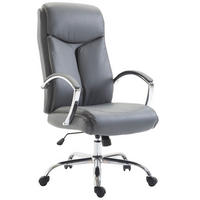 BÜROSTUHL Volute, Kunstleder Grau - Grau, Textil/Metall (65/125/73cm) - TPFLiving