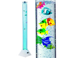 LED STEHLEUCHTE Wassersäule Klar - Klar, Kunststoff (21.5/21.5/120cm) - Globo Lighting