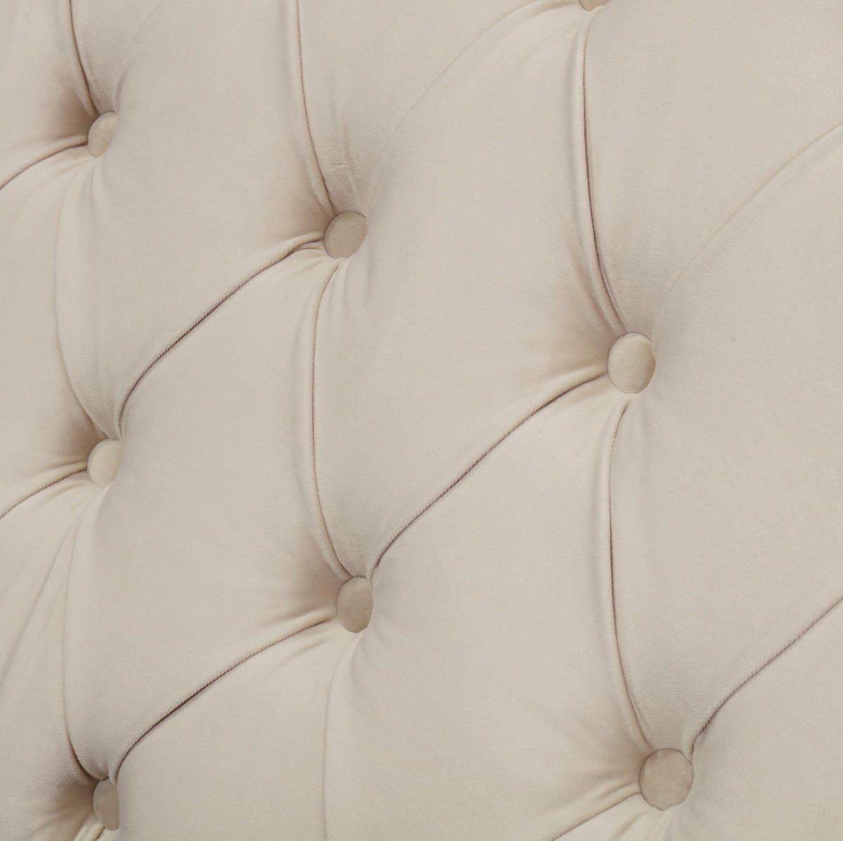 POLSTERBETT aus Samt 180x200 cm Beige mit Bettkasten, Chesterfield-Steppung und Lattenrost - Beige, Textil (180/200cm) - IVMEU