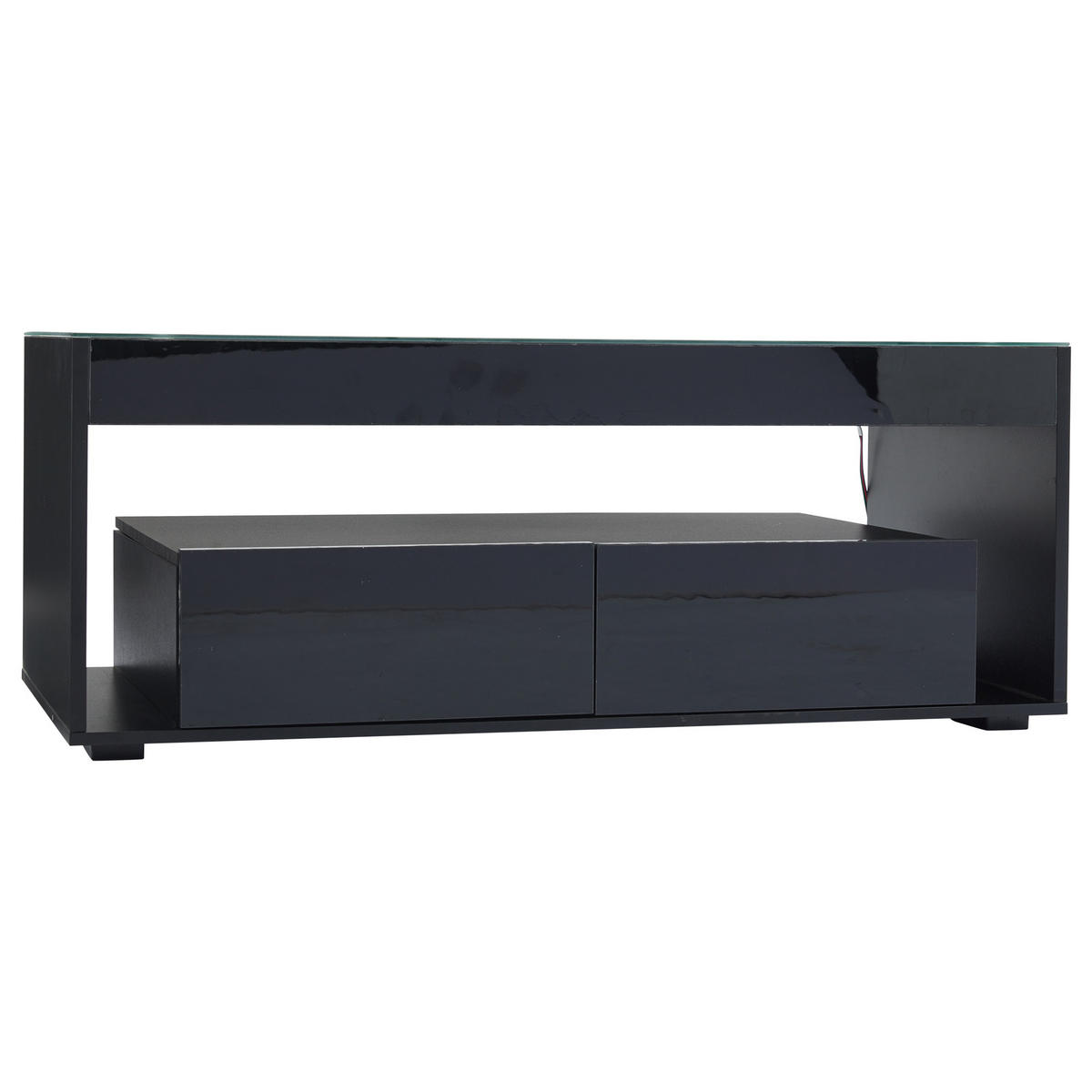 COUCHTISCH DE-183 Modellname Schwarz - Schwarz, Holzwerkstoff (50/100/40cm) - ComfortXL