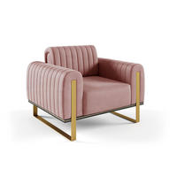 SESSEL Valerie - Altrosa, Holzwerkstoff/Textil (106/79/90cm) - Fun Möbel