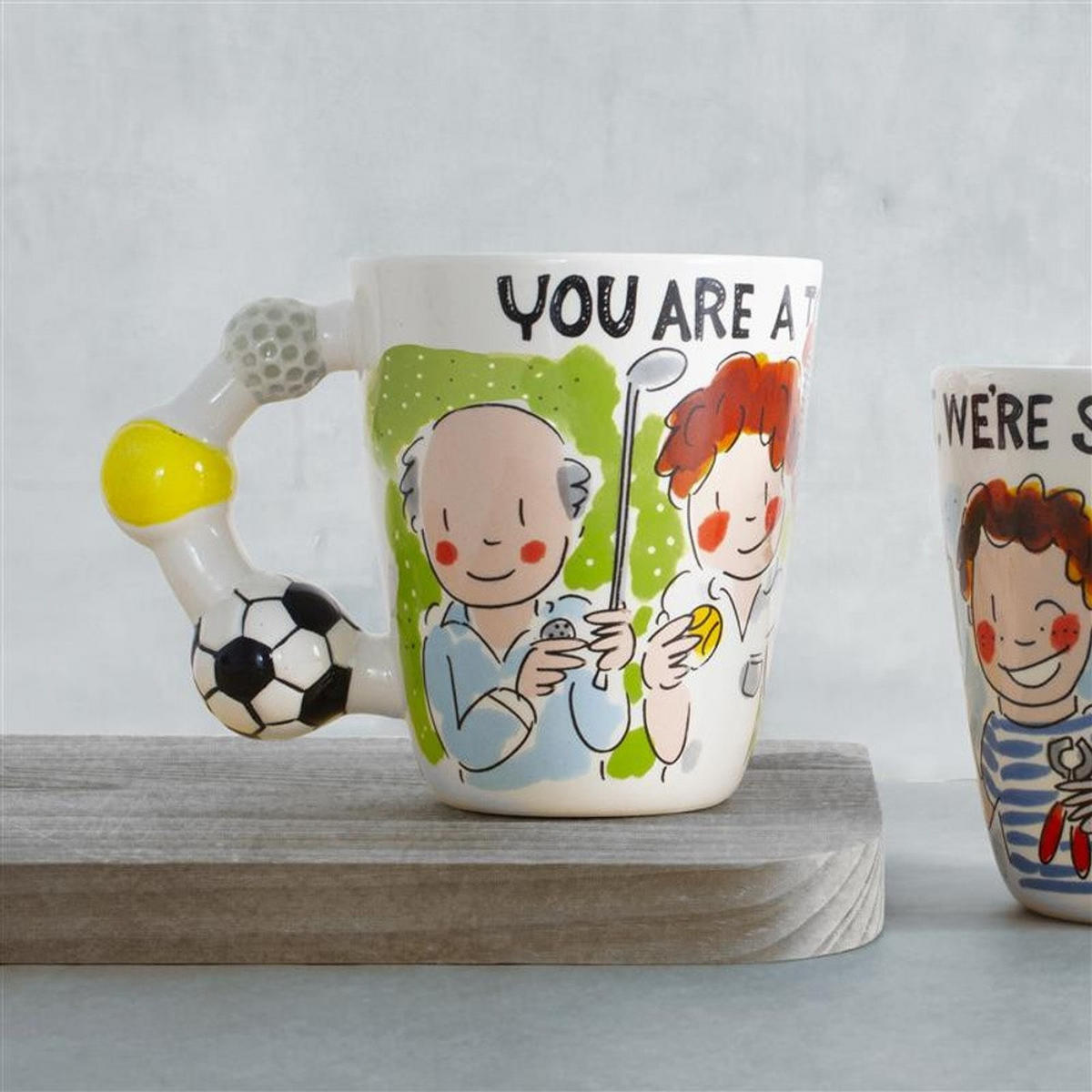 BECHER Dad You're a Champ in Bunt - 350 ml - Multicolor, Keramik (0.35L) - Blond Amsterdam