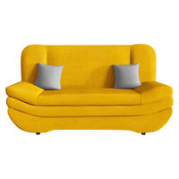 SCHLAFSOFA Weronika Premium - Gelb/Schwarz, Holz/Kunststoff (200/95/90cm) - MIRJAN24