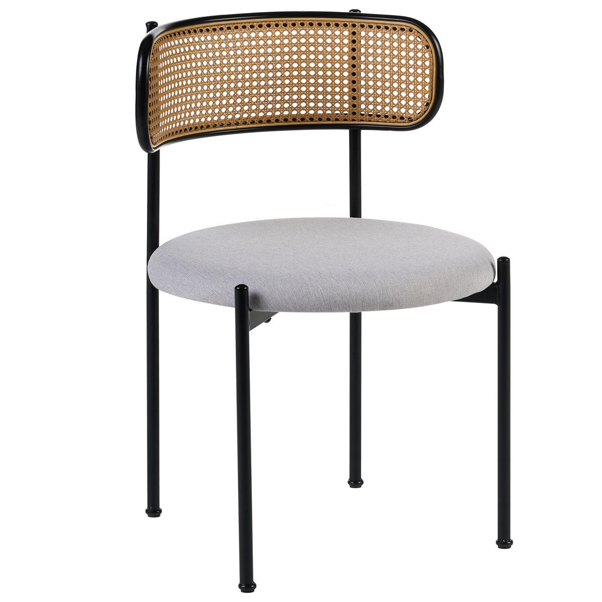 JÍDELNÍ ŽIDLE sada 2 ks Kov černá/světle šedá Andover - šedá/černá, kov (50/75/50cm) - Beliani