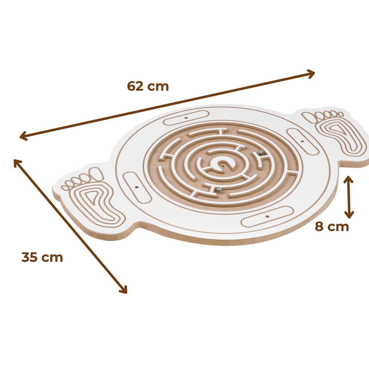 BALANCE-DISK Labyrinth 35/8/62 - Weiß, Holzwerkstoff (35/8/62cm) - RAUMHIRSCH FURNITURE