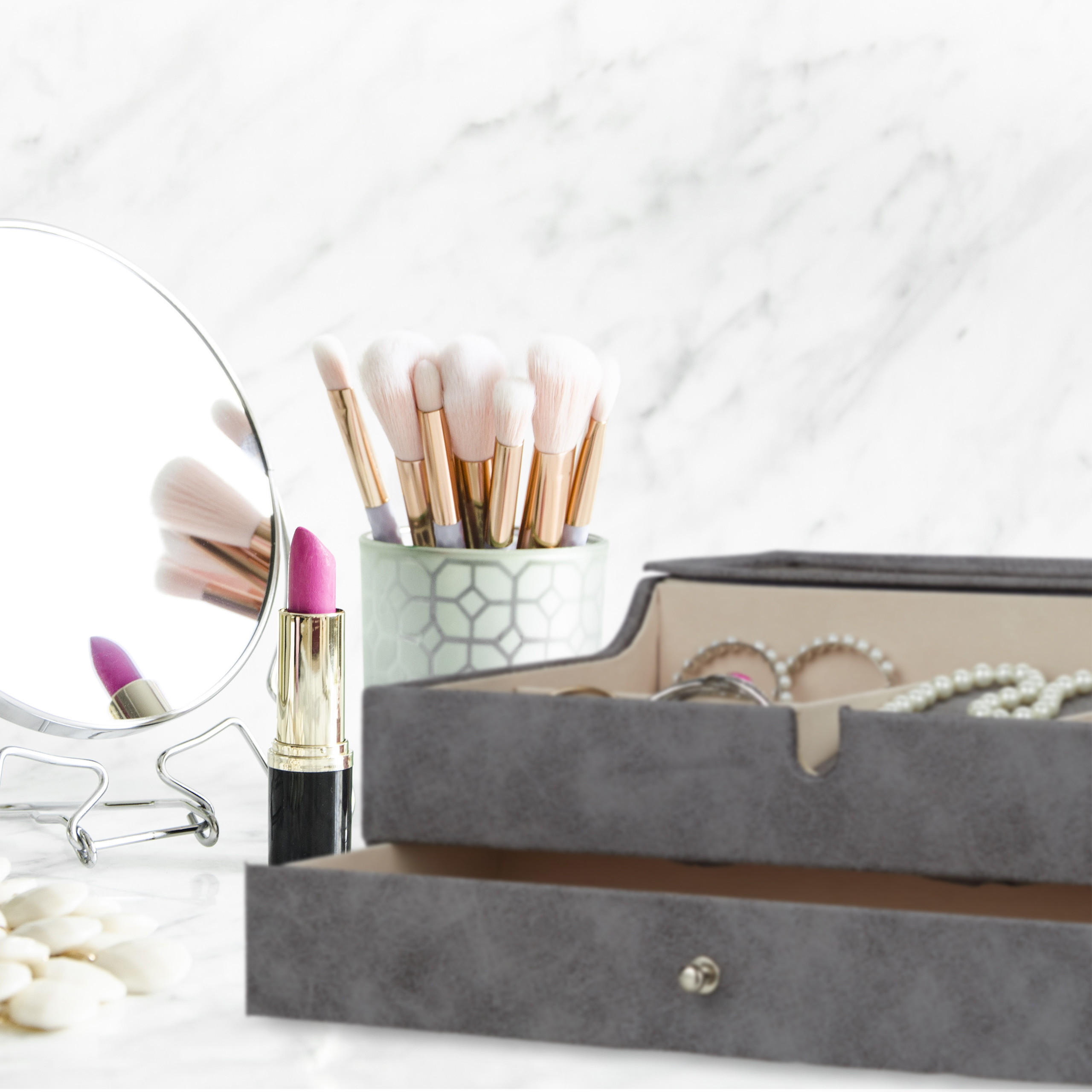 SCHMUCKKÄSTCHEN - Multicolor, Holzwerkstoff/Wellpappe (34/13/31cm) - Relaxdays