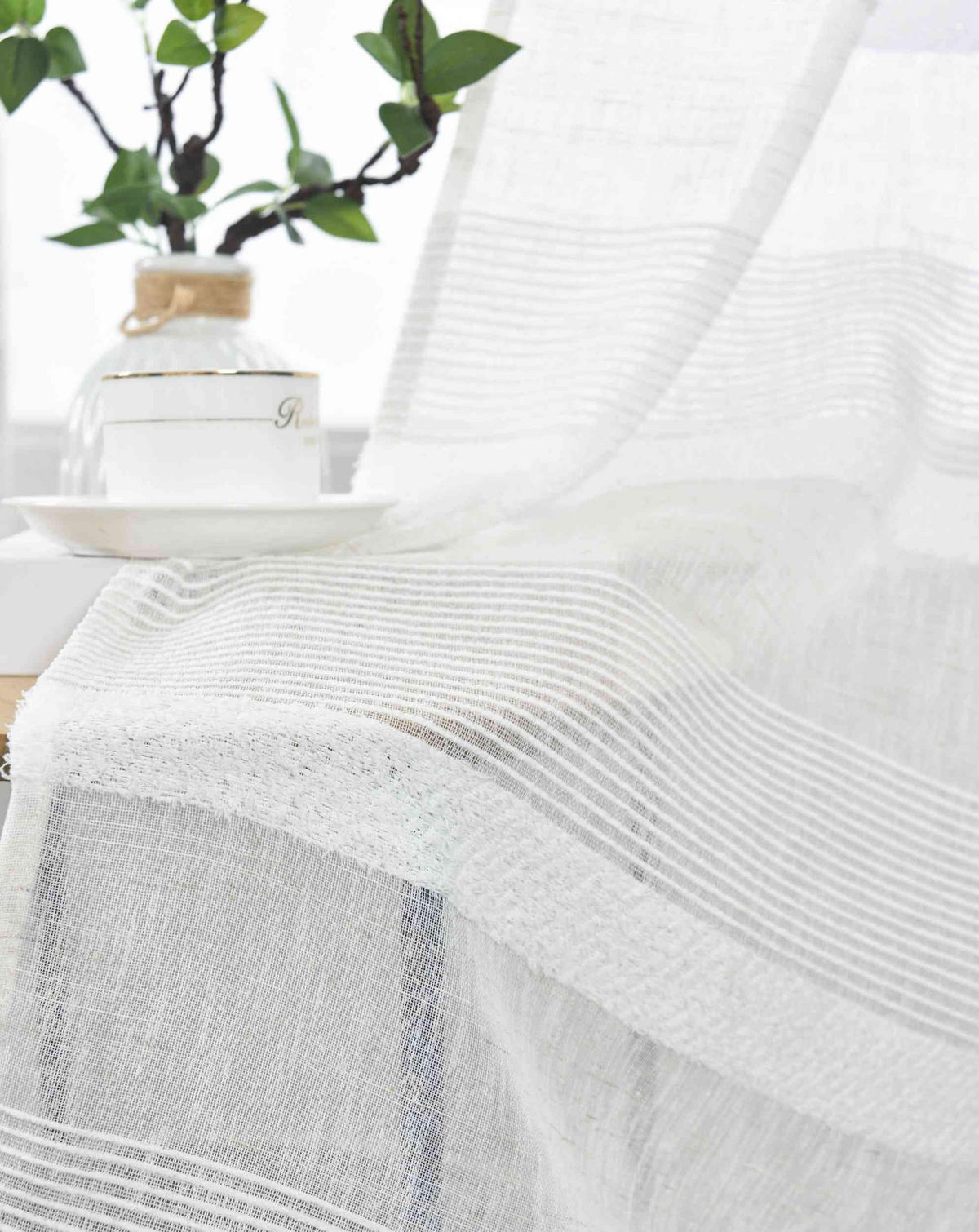 VORHANG 2ER SET »Halle« HxB 245x140 cm Natur - Naturfarben, Textil (140/245cm) - Gardinenbox
