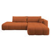 ECKSOFA Furyn O, Seite: Rechts - Schwarz/Bronzefarben, Holzwerkstoff/Kunststoff (262/145cm) - MIRJAN24