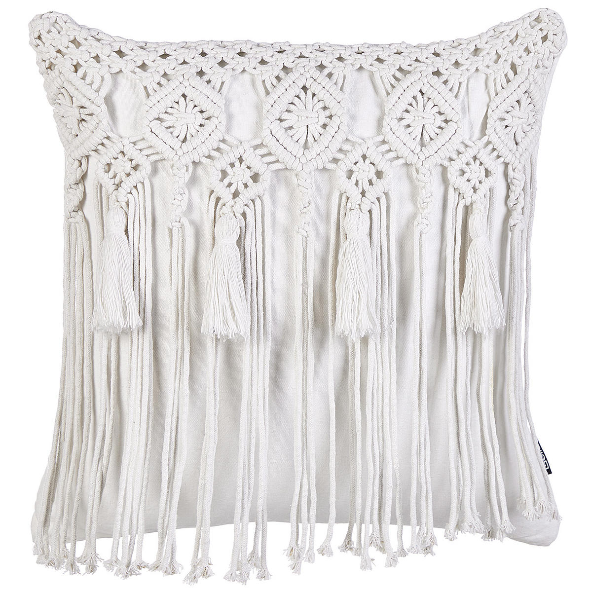 DEKOKISSEN 2er-Set Weiß 45/45 cm Bamian - Weiß, Textil (45/45cm) - Beliani