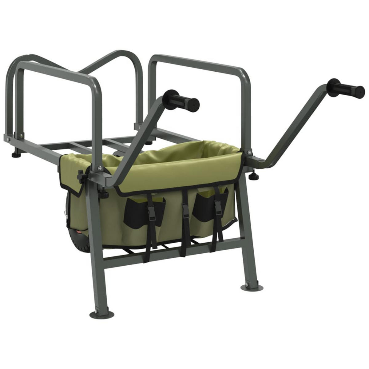 ANGELWAGEN Grün Mit Rad Pulverbeschichteter Stahl - Grün, Metall (55/72/145cm) - vidaXL