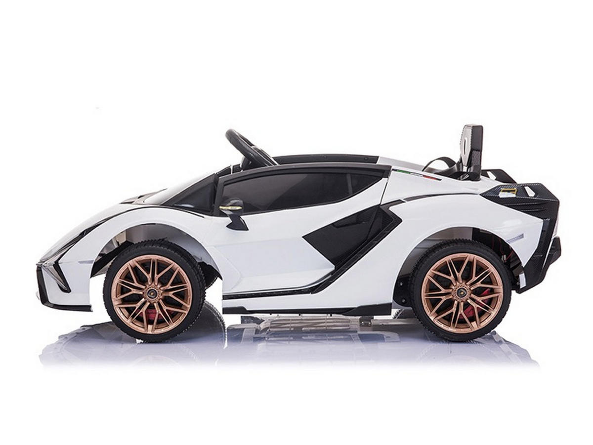 KINDER ELEKTROAUTO Lamborghini Sian weiß - Weiß, Kunststoff (108/62/40cm) - TPFLiving