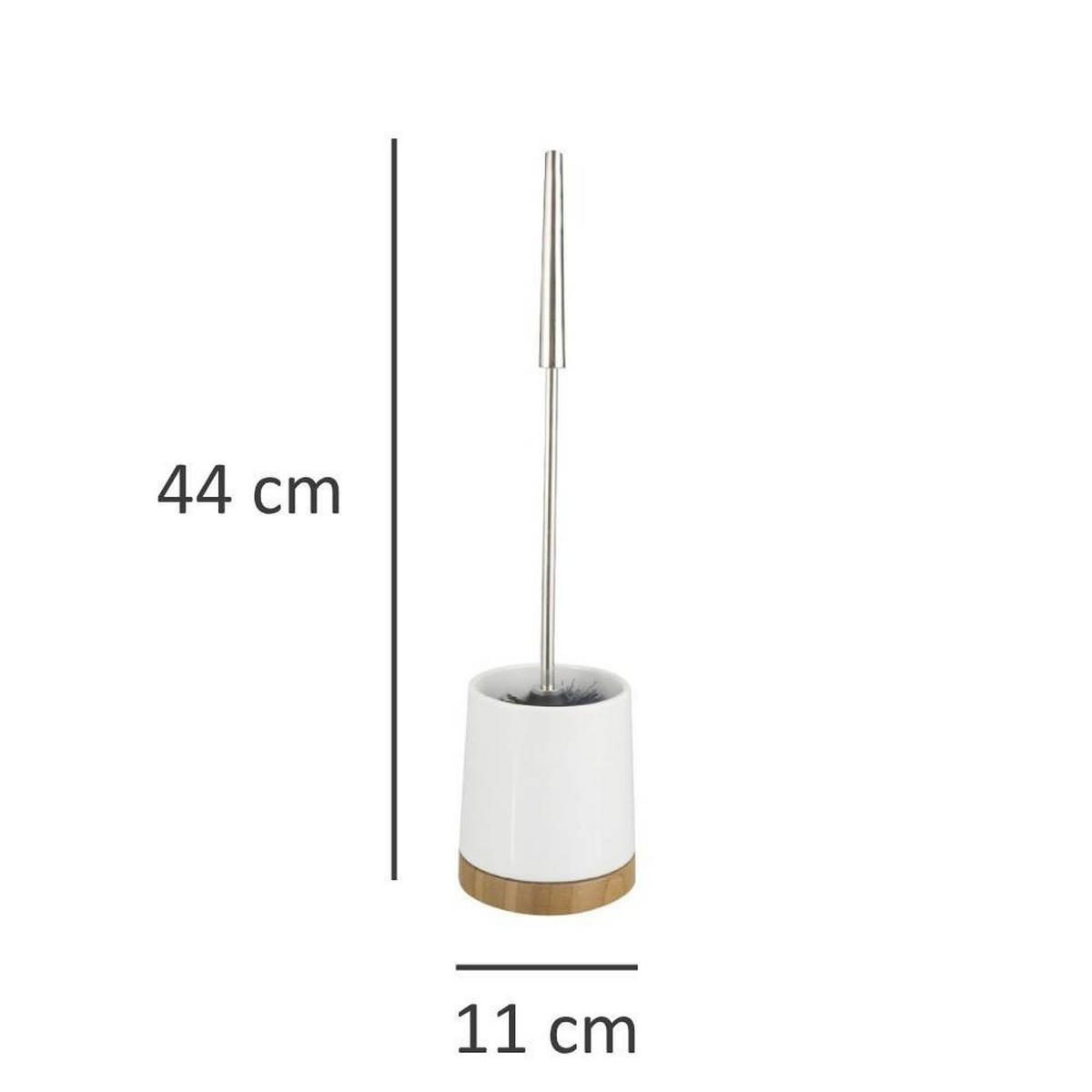 BÜRSTENBEHÄLTER Bamboo 11/11/44 cm - Weiß, Keramik (11/44/11cm) - Wenko