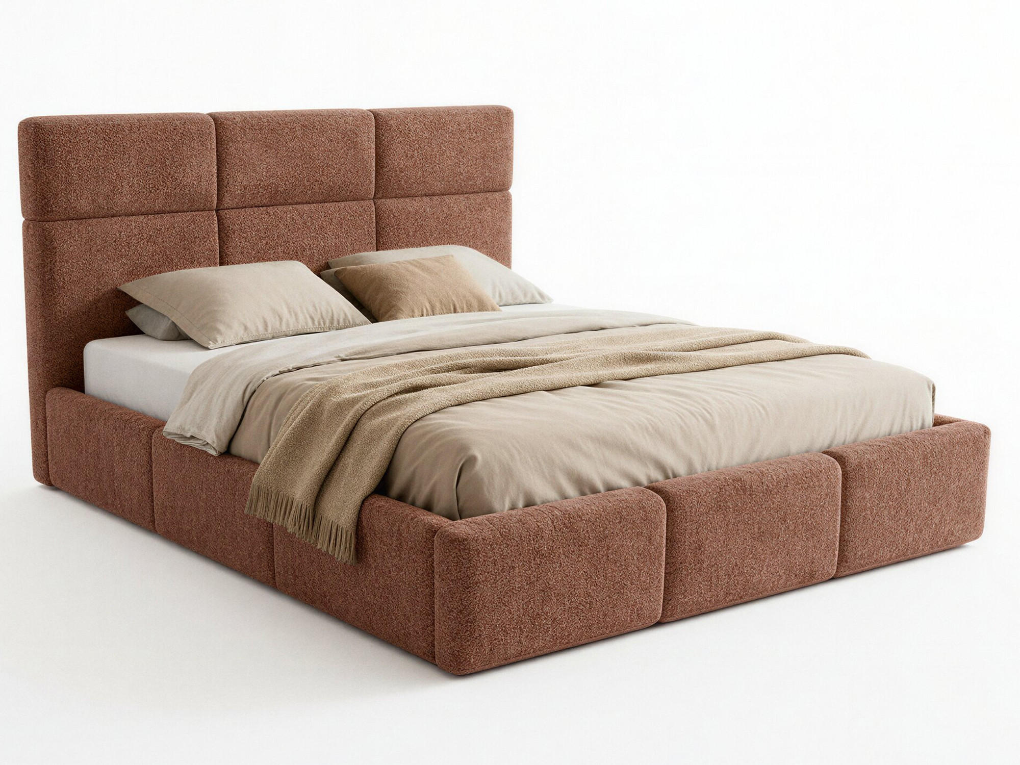 POLSTERBETT Celine - Eichefarben/Schwarz, Holz/Kunststoff (180/200cm) - Sofnet