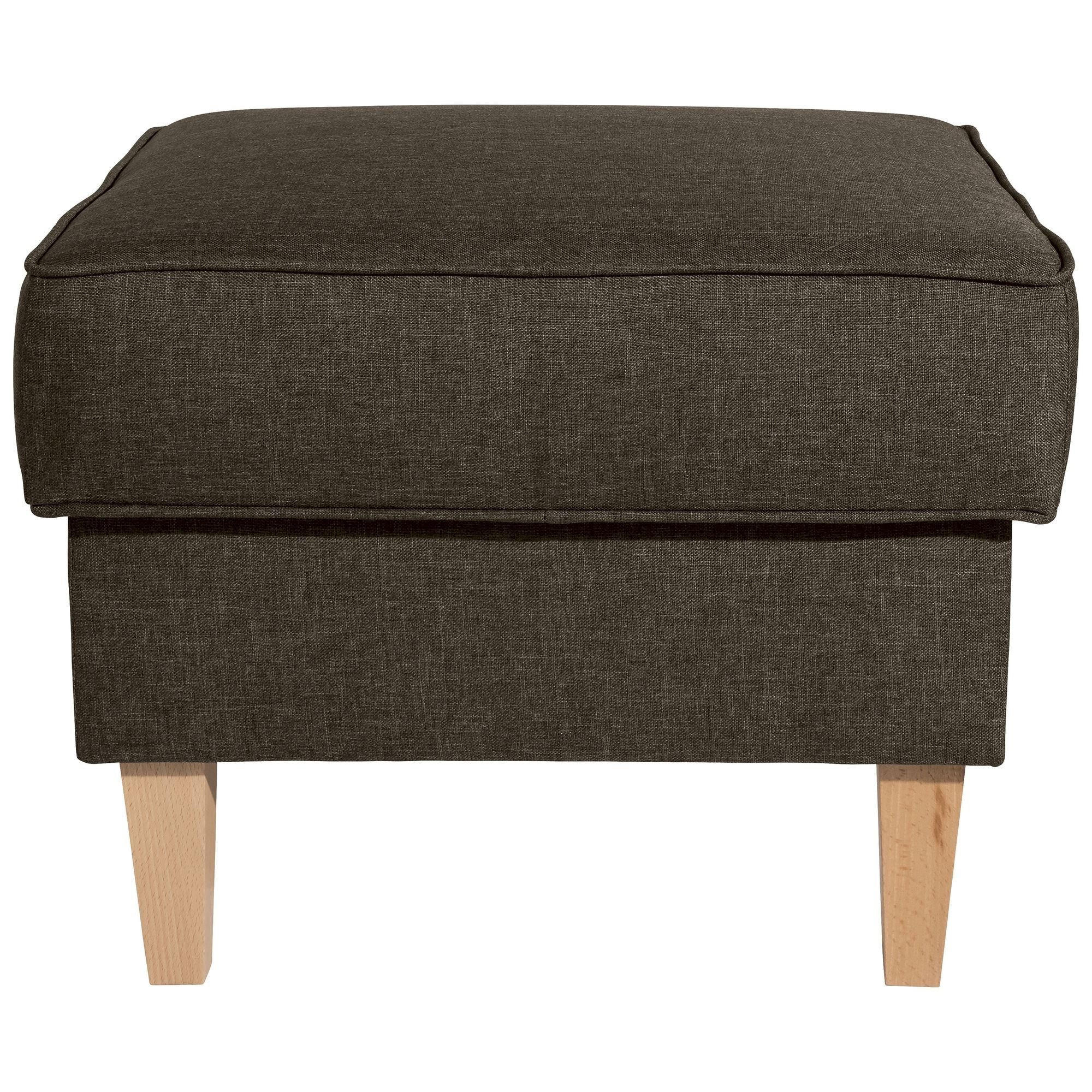HOCKER Karlen Bezug Flachgewebe Buche natur / sahara - Buchefarben/Sahara, Kunststoff (53/45/53cm) - 58aufmkessel