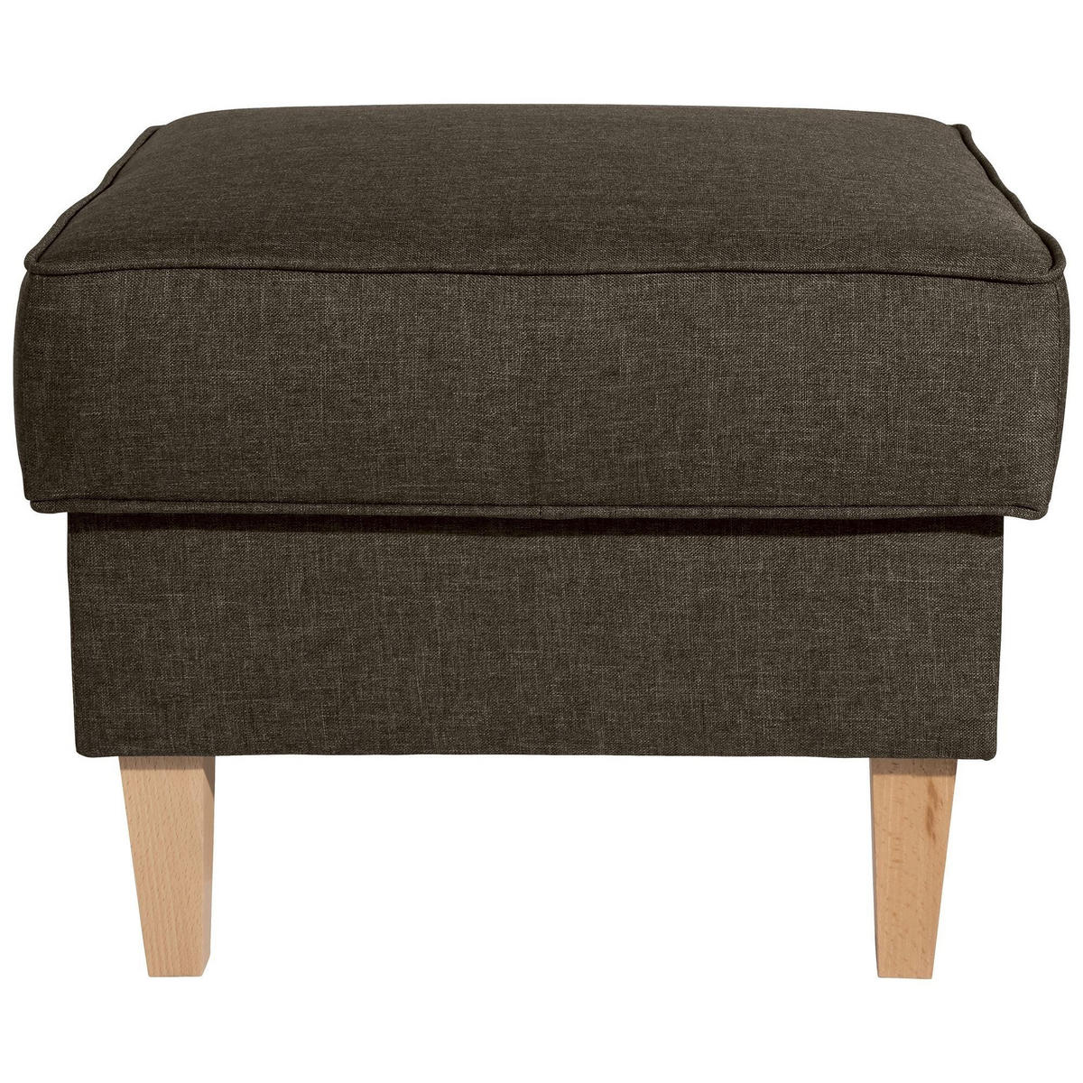 HOCKER Karlen Bezug Flachgewebe Buche natur / sahara - Buchefarben/Sahara, Kunststoff (53/45/53cm) - 58aufmkessel