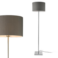 STEHLEUCHTE Coimbra - Grau, Metall (38/38/151cm) - lux.pro