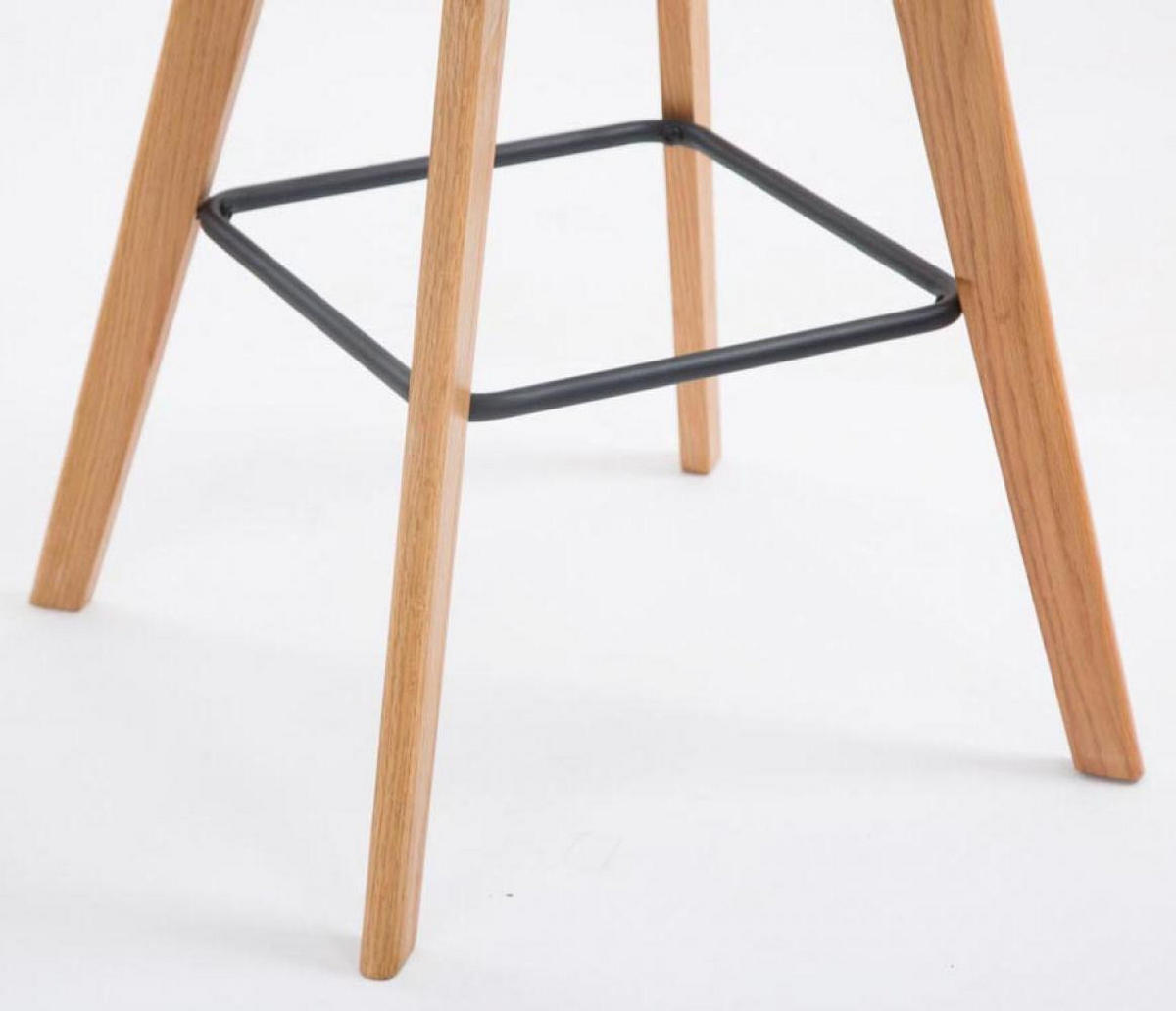BARHOCKER 2 Stoff Creme - Eukalyptusholzfarben/Creme, Holz/Textil (48/112/56cm) - CLP