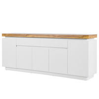 SIDEBOARD - inkl. Beleuchtung - Eichefarben/Weiß, Holzwerkstoff (200/80/40cm) - home24
