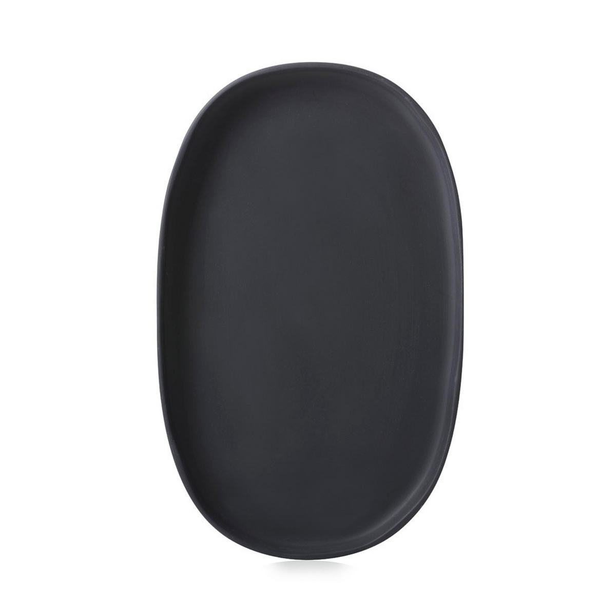 SERVIERTELLER CARACTERE 35,5 cm Matt schiefer styl - Schieferfarben, Keramik (21.8/2.5/35.5cm) - Revol Porcelaine France