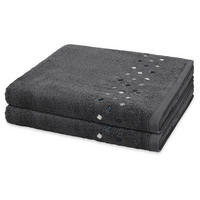 DUSCHTUCH Stoneline 2er-Set - Dunkelgrau, Textil (70/140cm) - Ross
