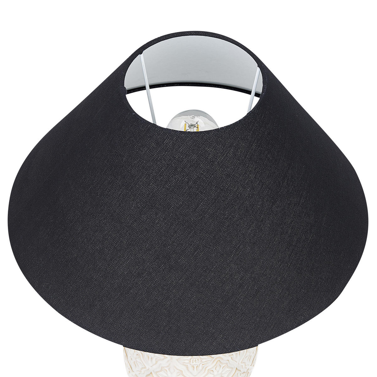 TISCHLAMPE Telire 40/40/56 cm - Beige, Keramik (40/40/56cm) - Beliani