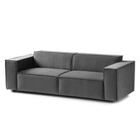 2,5-SITZER SOFA - Grau, Textil (223/70/96cm) - home24