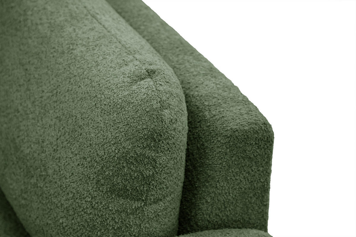 SOFA FEBE 2-Sitzer, olivgrün - Schwarz/Olivgrün, Holz/Textil (160/82/96cm) - Courtois Laville